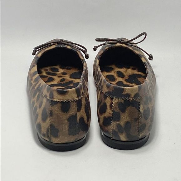 Christian Louboutin Mamadrague Square-Toe Leopard-Print Leather Flats size 37.5 - Picture 6 of 11